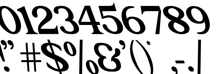 The Texterius Oblique Font OTHER CHARS