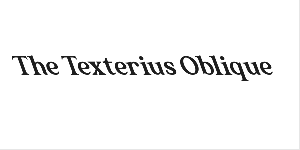 The Texterius Oblique Logo