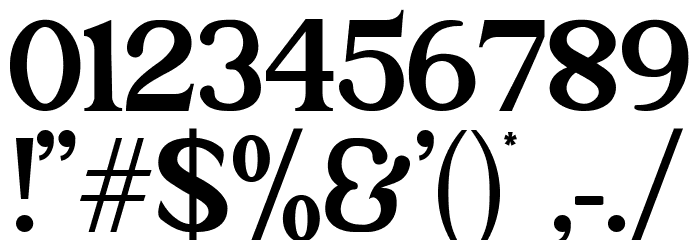 The Texterius Font OTHER CHARS