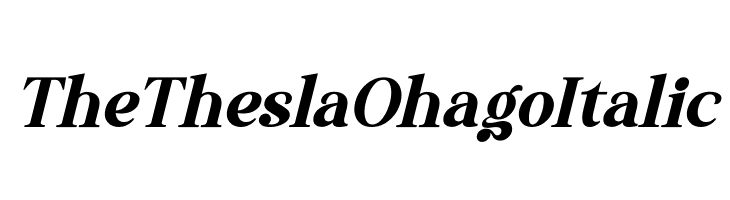 The Thesla Ohago Italic  font caratteri gratis