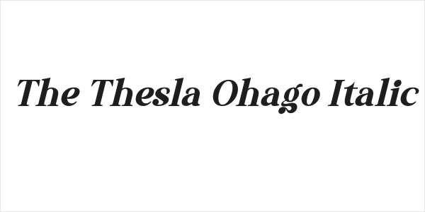 The Thesla Ohago Italic Logo