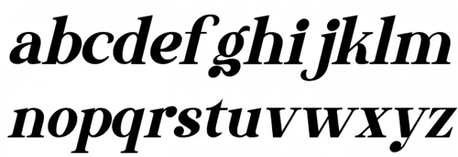 The Thesla Ohago Italic Caratteri MINUSCOLO