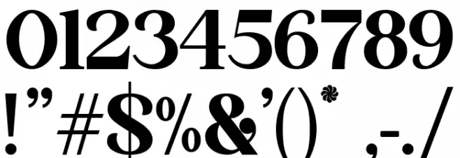 The Thesla Ohago Font OTHER CHARS