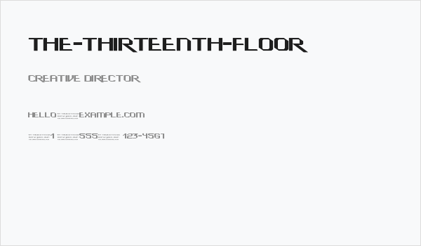 The-Thirteenth-Floor Business Card