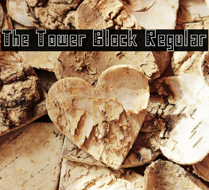 The Tower Block Regular Font examples