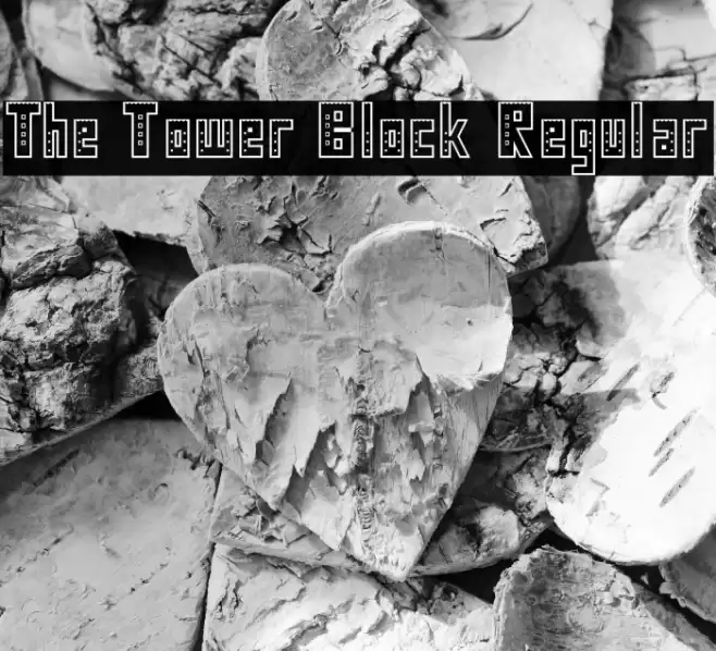 The Tower Block Regular خط examples