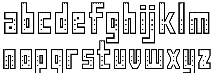 The Tower Block Regular Font LOWERCASE