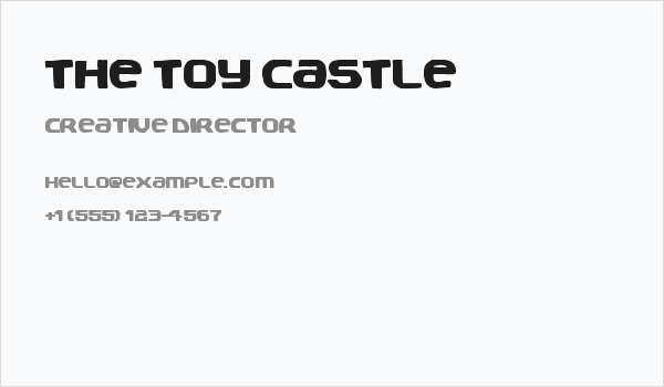The Toy Castle Business Card