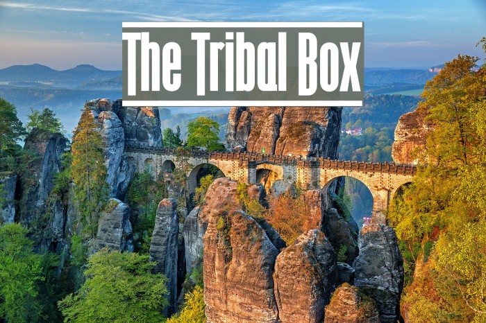 The Tribal Box फ़ॉन्ट examples
