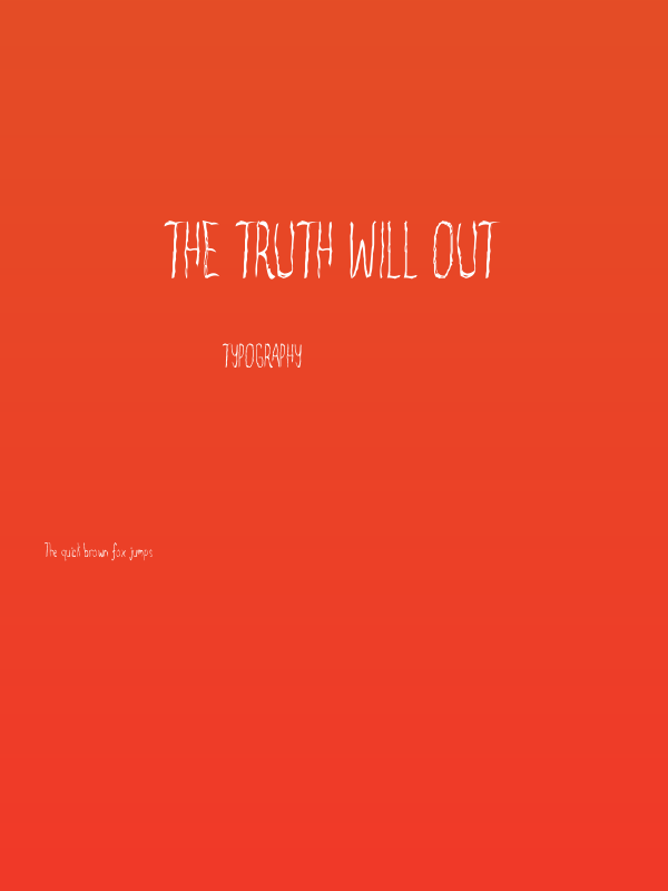 The Truth Will Out Poster