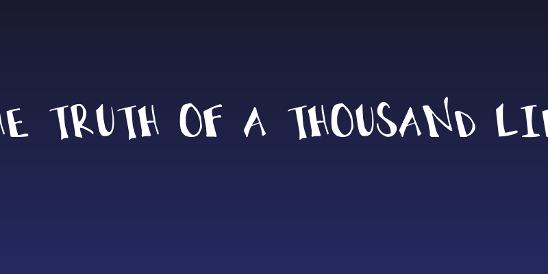 The Truth of a Thousand Lies Social Header