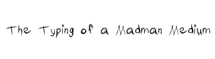 The Typing of a Madman Medium  フリーフォントのダウンロード
