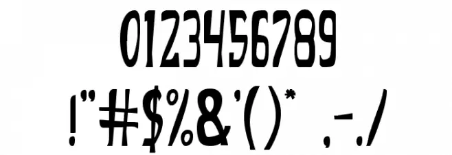 The Ugly font Font OTHER CHARS