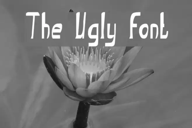 The Ugly font Font examples