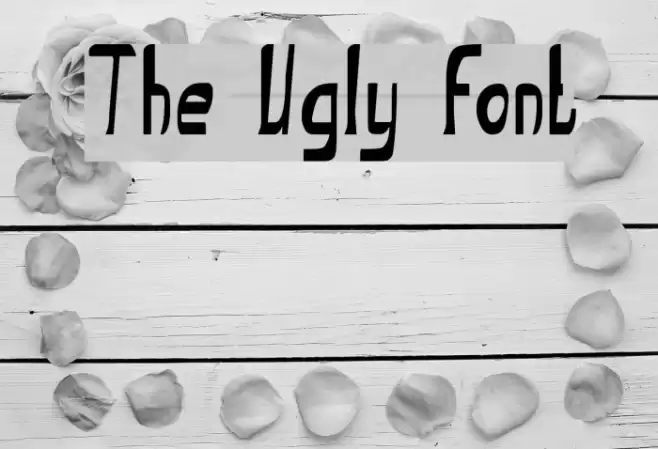 The Ugly font Font examples