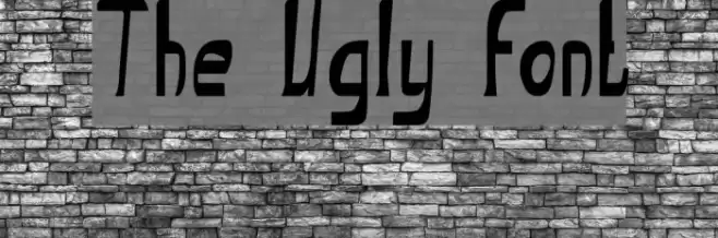 The Ugly font Font examples