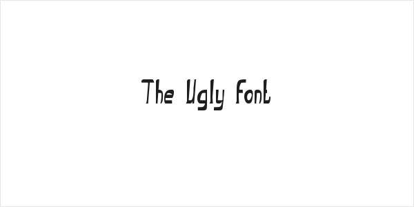 The Ugly font Logo