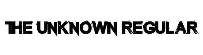 The Unknown Regular  Free Fonts Download