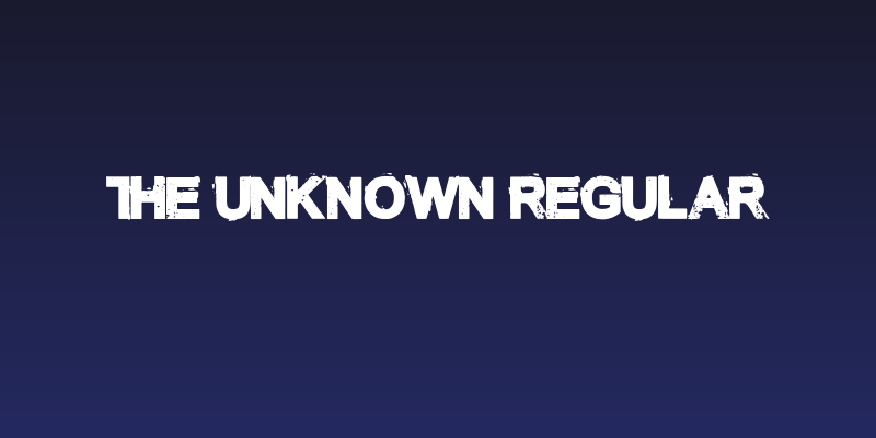 The Unknown Regular Social Header
