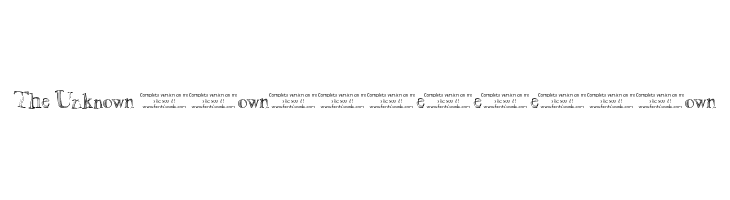 The Unknown [uncomplete_version]  font caratteri gratis