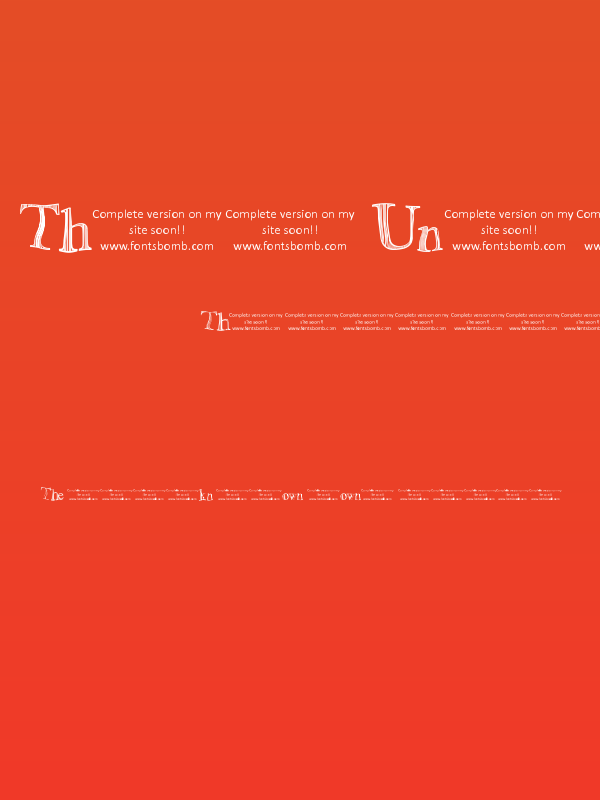 The Unknown [uncomplete_version] Poster