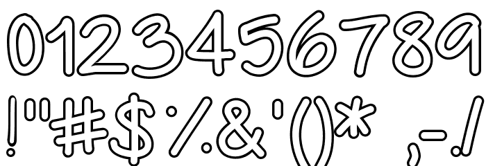 The Urban Way Hollow Font OTHER CHARS