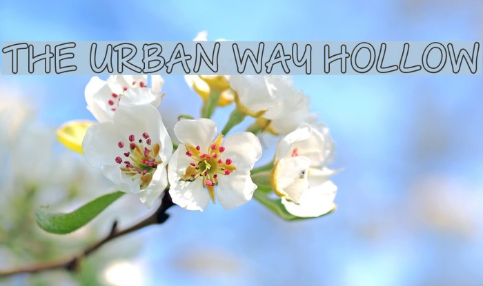 The Urban Way Hollow Font examples