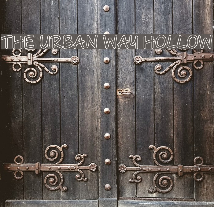The Urban Way Hollow Font examples