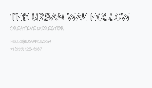 The Urban Way Hollow Business Card