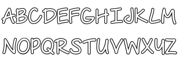 The Urban Way Hollow Font LOWERCASE