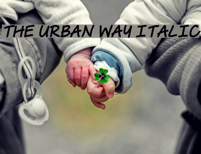 The Urban Way Italic Font examples