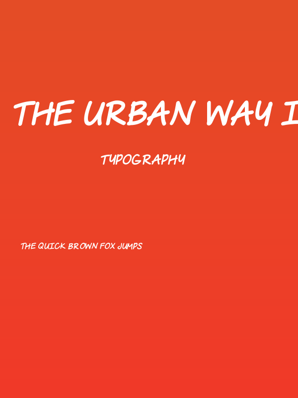 The Urban Way Italic Poster