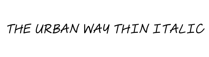 The Urban Way Thin Italic Font