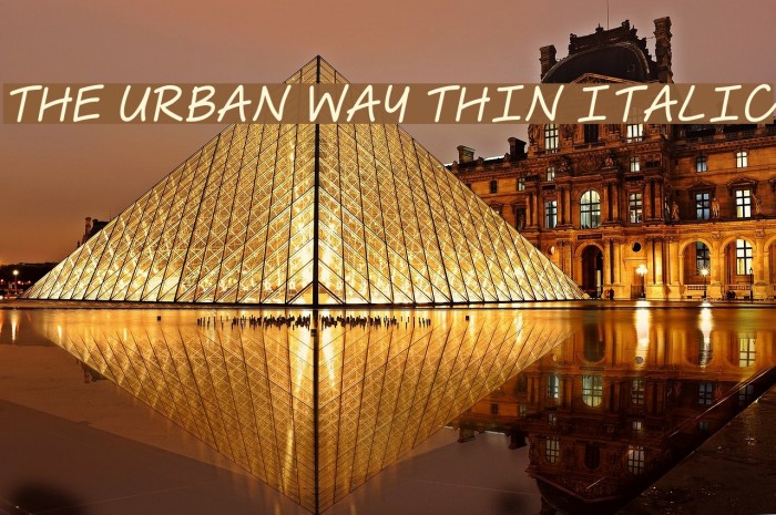 The Urban Way Thin Italic Font examples