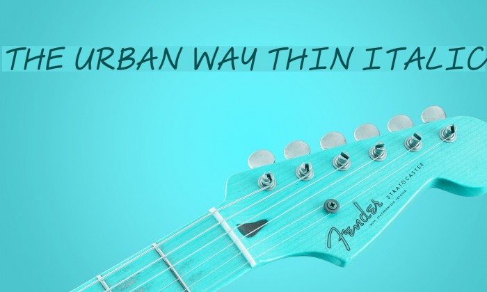 The Urban Way Thin Italic Font examples