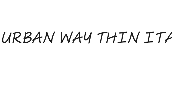 The Urban Way Thin Italic Logo