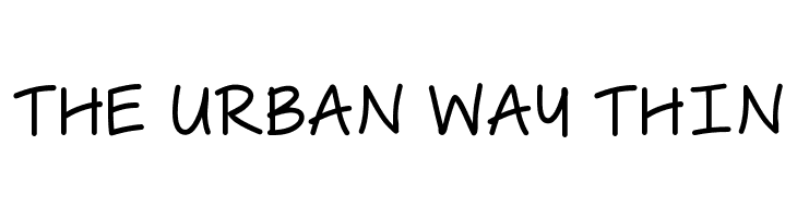 The Urban Way Thin Font