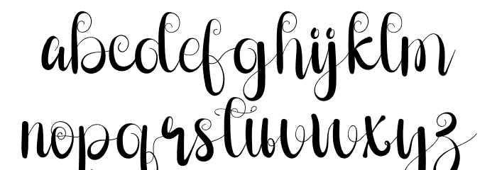 The Valentine Font LOWERCASE