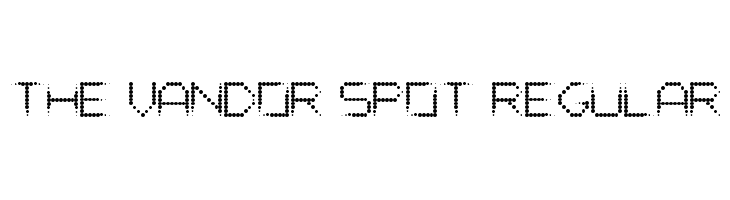 The Vandor Spot Regular  Free Fonts Download
