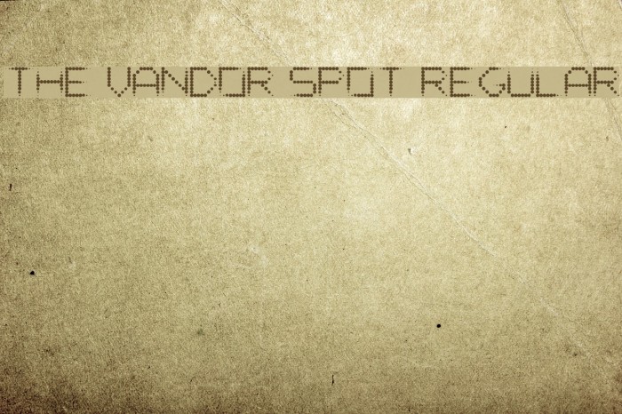 The Vandor Spot Regular Example 1