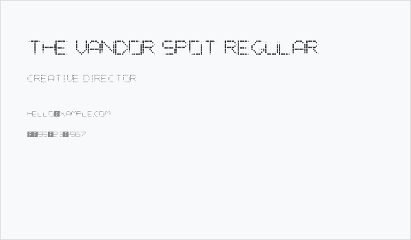 The Vandor Spot Regular Business Card