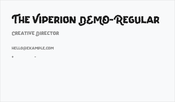 The Viperion DEMO-Regular Business Card