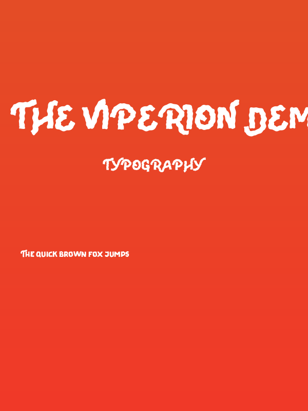 The Viperion DEMO-Regular Poster