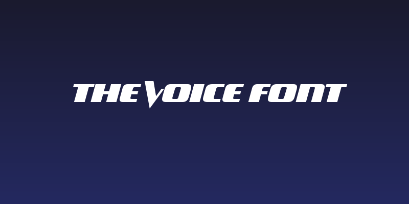 The Voice Font Social Header