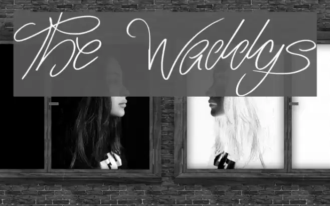 The Waddys Font examples