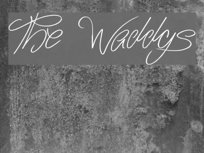 The Waddys Font examples
