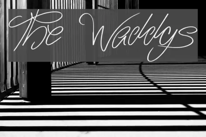 The Waddys Font examples