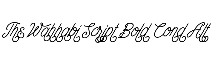 The Wahhabi Script Bold Cond Alt  नि: शुल्क फ़ॉन्ट्स डाउनलोड