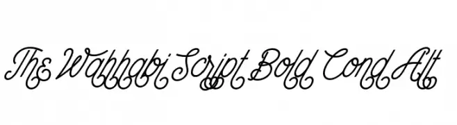 The Wahhabi Script Bold Cond Alt  Descarca Fonturi Gratis