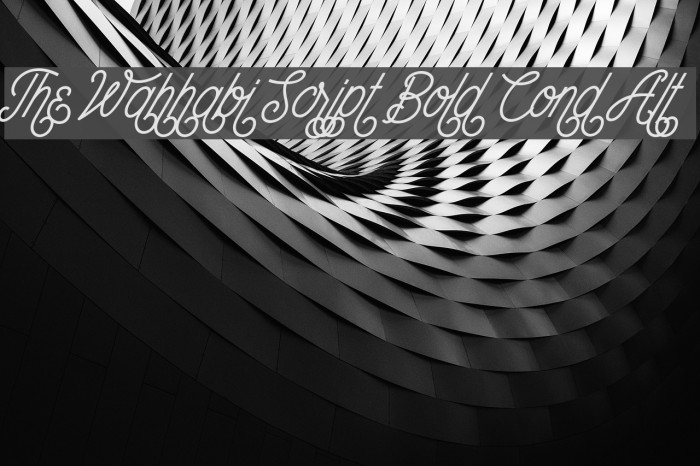 The Wahhabi Script Bold Cond Alt Font examples
